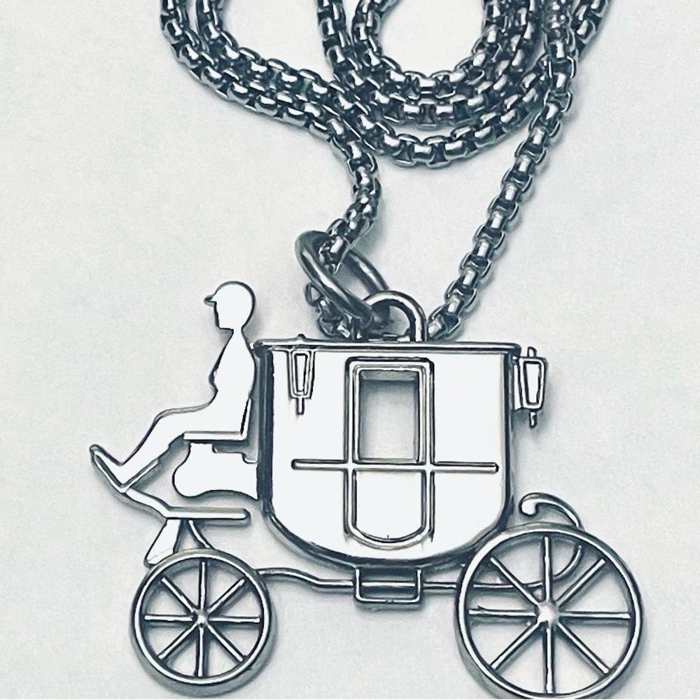 Coach Carriage Vintage Silver Metal Charm